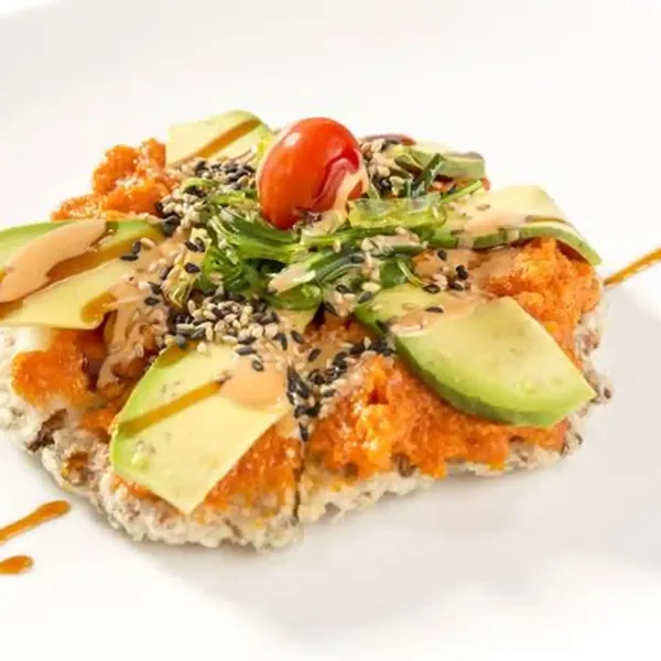 Spicy Tuna Sushi Pizza at Sushi Panda Calgary SE