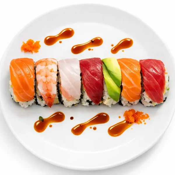 Rainbow Roll at Sushi Panda near Canyon Meadows Calgary
