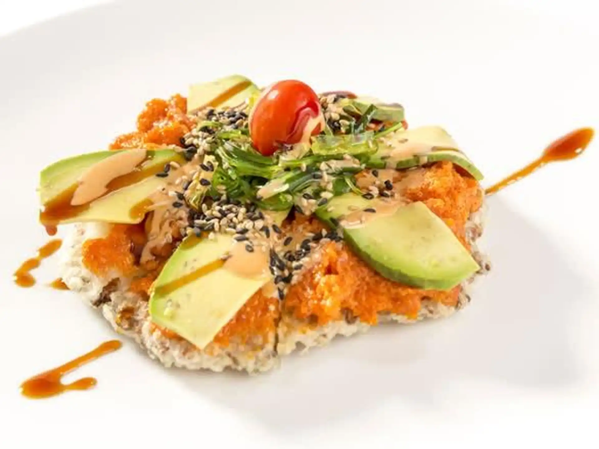 Spicy Tuna Sushi Pizza at Sushi Panda - Best sushi in SE Calgary, AB